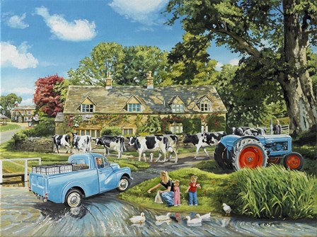 Crossing The Ford by Trevor Mitchell art print