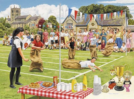 School Sports Day by Trevor Mitchell art print