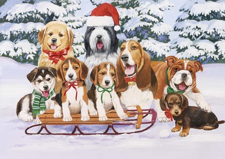 Sled Dogs by William Vanderdasson art print