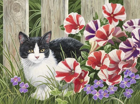 Minnie In the Petunias by William Vanderdasson art print