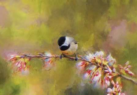 Impressionist Chickadee by Jai Johnson art print
