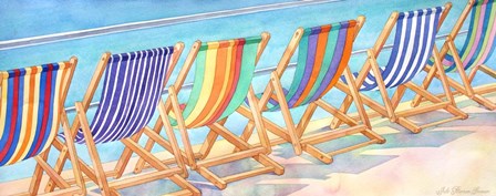 Beach Chairs by Julie Goonan art print