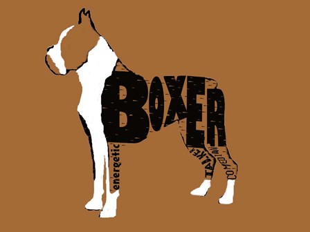 Boxer Word 2 by Karen J. Williams art print
