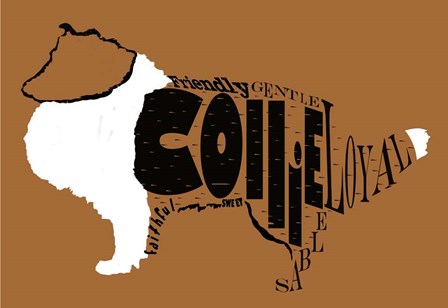 Collie Word 2 by Karen J. Williams art print