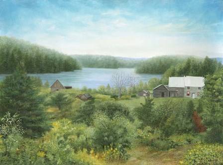 The Fishing Lodge In Quebec by Kevin Dodds art print