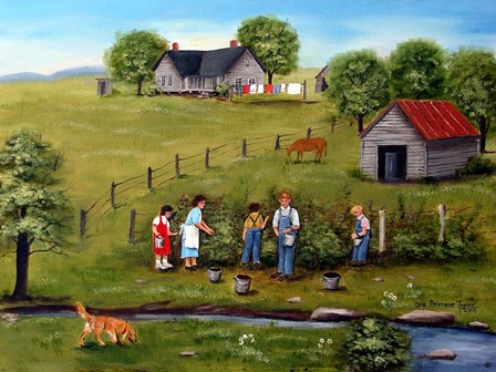 Pickin&#39; Blackberries 5 by Arie Reinhardt Taylor art print