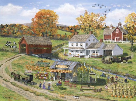 Scarecrow Farm Stand by Bob Fair art print