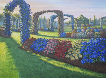 Elizabeth Park Morning - Blues by Bruce Dumas art print