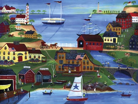 Fishermans Cove by Cheryl Bartley art print