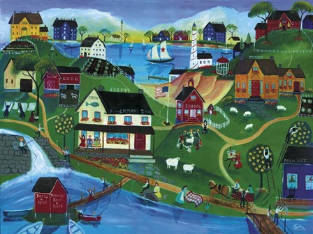 Fishermans Inn by Cheryl Bartley art print