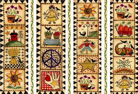 Gather Together Stripe by Cheryl Bartley art print