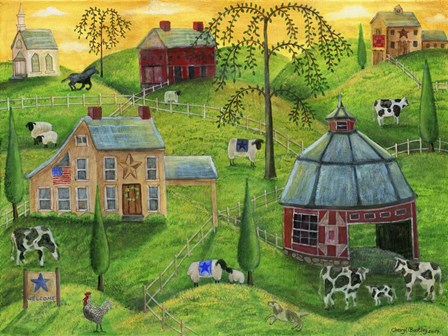 Country Farms by Cheryl Bartley art print