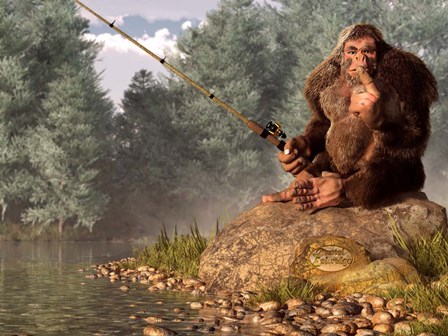 Squatch Fishing by Daniel Eskridge art print