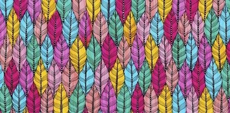 Multi Feathers by Hello Angel art print