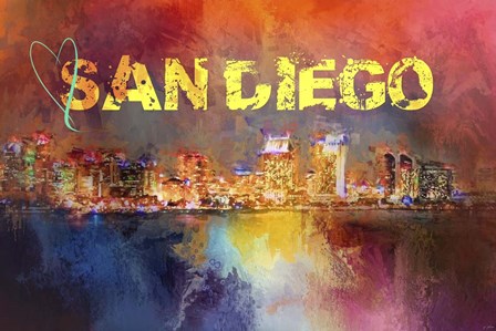 Sending Love To San Diego by Jai Johnson art print
