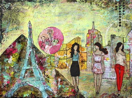 The 3 Ladies by Janelle Nichol art print