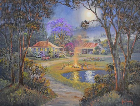 Country Catchup by John Bradley art print