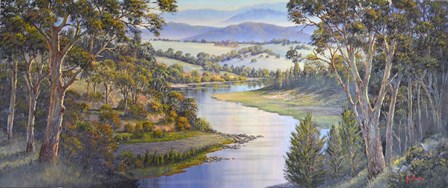 Morning Light Macleay Valley by John Bradley art print