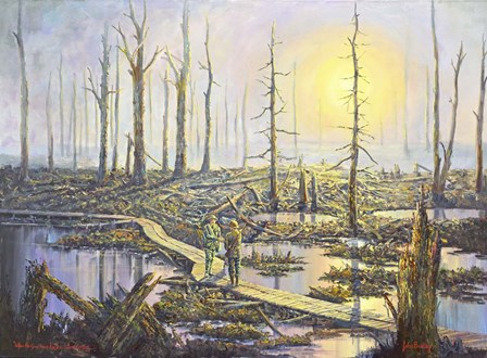 When the Guns Have Fallen Silent 1918 by John Bradley art print