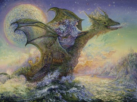 Dragon Ship by Josephine Wall art print