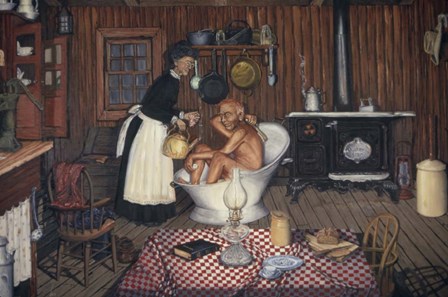 The Kitchen Bath by Les Ray art print