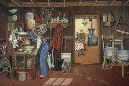 The Wash Porch by Les Ray art print