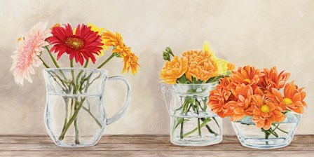 Fleurs et Vases Jaune by Remy Dellal art print