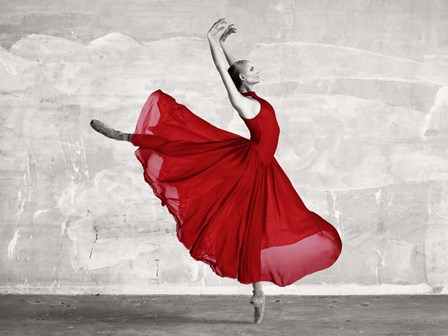 Ballerina in Red by Haute Photo Collection art print
