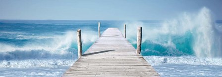Ocean Waves on a Jetty by Pangea Images art print