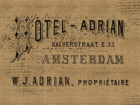 Hotel Burlap by Marcee Duggar art print