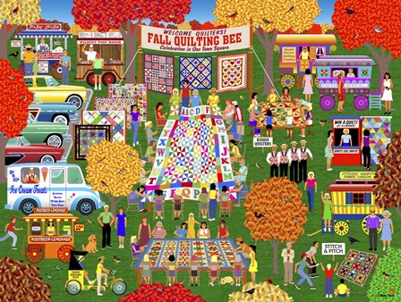 Quilting In The Square by Mark Frost art print