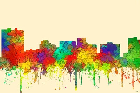 Arlington Texas Skyline-SG by Marlene Watson art print