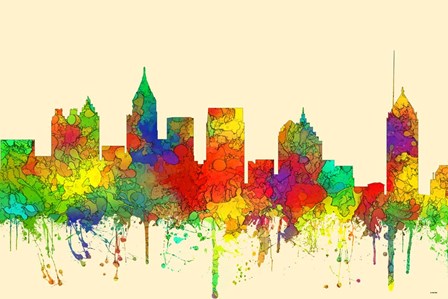 Atlanta Georgia Skyline-SG by Marlene Watson art print