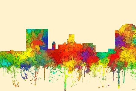 Augusta Georgia Skyline-SG by Marlene Watson art print