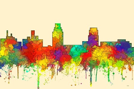 Camden New Jersey Skyline-SG by Marlene Watson art print