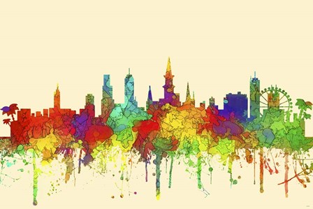 New Orleans Louisiana Skyline-SG by Marlene Watson art print