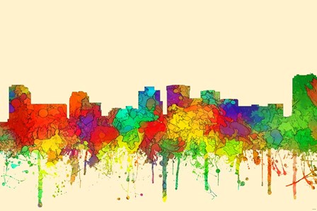 Norfolk Virginia Skyline-SG by Marlene Watson art print