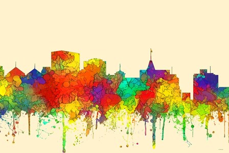 Oakland California Skyline-SG by Marlene Watson art print