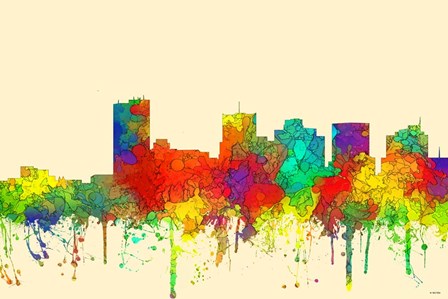 Phoenix Arizona Skyline-SG by Marlene Watson art print