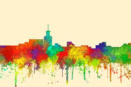 Santa Fe New Mexico Skyline-SG by Marlene Watson art print