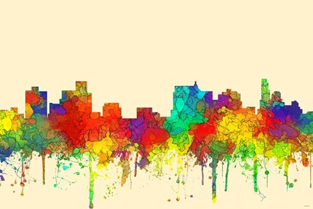 Springfield Illinois Skyline-SG by Marlene Watson art print