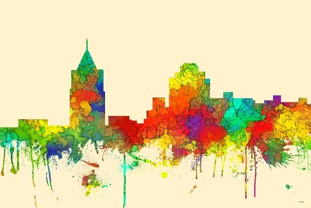 Virginia Beach Virginia Skyline SG by Marlene Watson art print