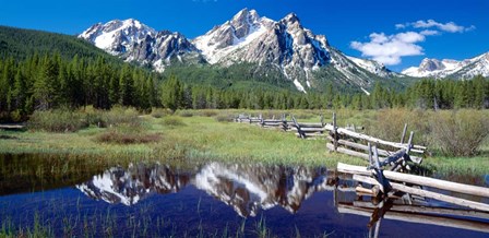 McGown Peak Reflected on a Lake, Sawtooth Mountains, Idaho by Panoramic Images art print