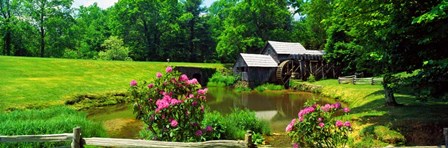 Trees around a Watermill, Mabry Mill, Blue Ridge Parkway, Floyd County, Virginia by Panoramic Images art print