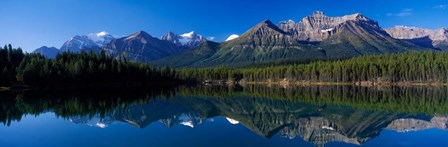 Reflection of Mountains in Herbert Lake, Banff National Park, Alberta, Canada by Panoramic Images art print
