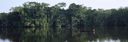 Canoe in Napo River, Oriente, Ecuador by Panoramic Images art print