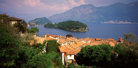 Village at the Waterfront, Sala Comacina, Lake Como, Como, Lombardy, Italy by Panoramic Images art print