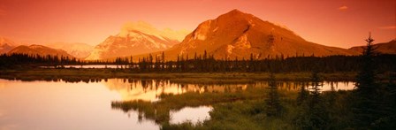 View of the Mt Rundle, Banff National Park, Alberta, Canada by Panoramic Images art print