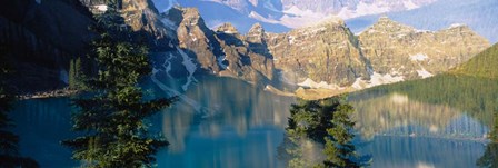 Reflection of Trees in Water, Moraine Lake, Banff National Park, Alberta, Canada by Panoramic Images art print