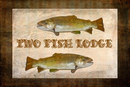 Tow Fish Lodge II by Ramona Murdock art print